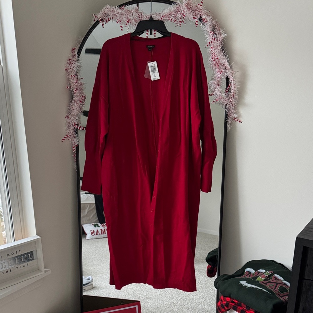 Torrid Vibrant Red Women's Long Cardigan